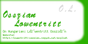 osszian lowentritt business card
